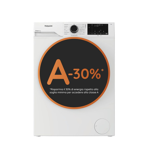 HOTPOINT ARISTON - FRONT LOADER STD Capacità 8kg, classe A-30%, colore bianco, 1400 giri, Display digitale XL, Vapore, PetHair Care - 2260000144