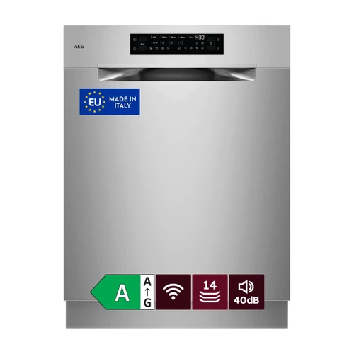 AEG - Lavastoviglie Incasso 60 Cm - Flat Sottopiano 14 Coperti Classe A 40 Dba MADE IN ITALY GU8200A2SGM - 2260002442