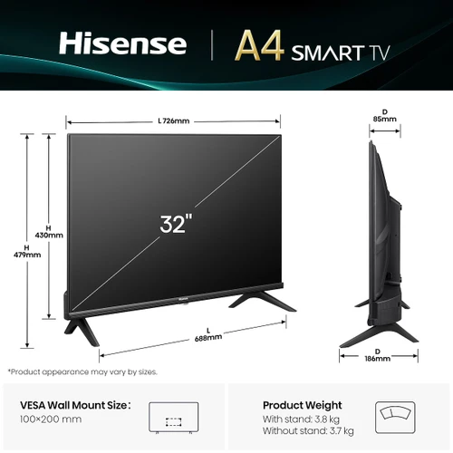 HISENSE - 32A4Q - 2260004375