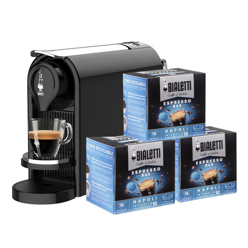 Bialetti Industrie Spa - BUNDLE GIOIA PLUS NERO+48CAPS - 2250000129