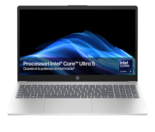 HP - HP Laptop AI 15-fd2026nlx, Windows 11 Home, 15.6", Intel® Core™ Ultra 5, 8GB RAM, 512GB SSD, FHD, Argento naturale - 2260003708
