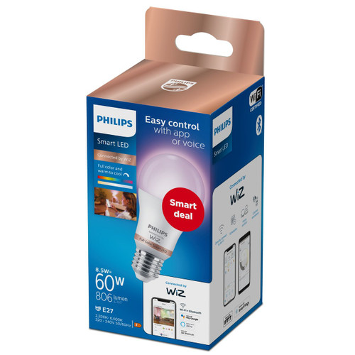 PHILIPS - SMART LED LAMPADINA RGB GOCCIA SMERIGLIATA 60W E27 - 2240001843