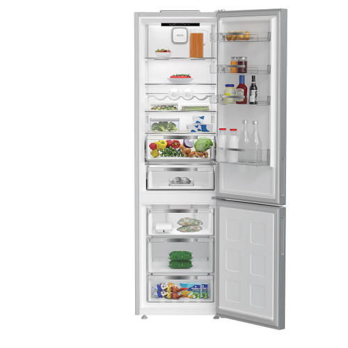 HOTPOINT ARISTON - HP1K 25402 XP7E Frigorifero combinato a libera installazione, Dual no frost, 60cm, Classe B, Silver, 31 dbA, h 203 cm - 2250004444