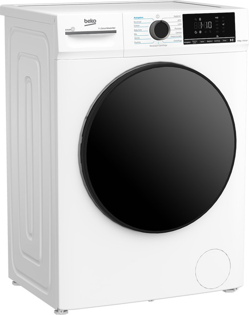BEKO - Lavasciuga Slim, 7+5kg, 1400giri, Classe D/A, linea Estetica NX, display touch, obl nero con cover, funzione a vapore, - 2250014059