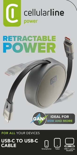 CELLULARLINE - CELLULARLINE - CAVO USB-C/USB-C RETRAIBILE - 2250016970