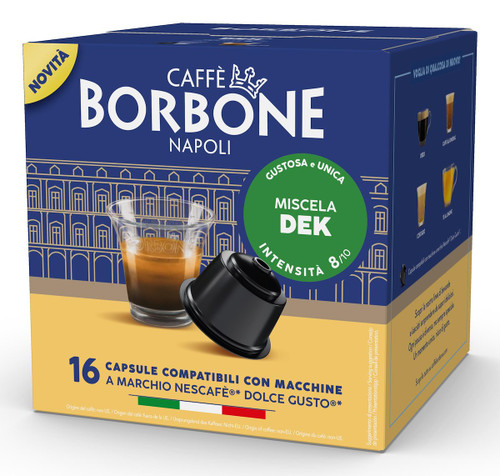 CAFFE' BORBONE - COMPATIBILI DOLCE GUSTO - MISCELA DEK - 16 CAPS - 2250006811