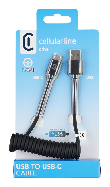 CELLULARLINE - USB TO USB-C SPIRAL CABLE - 2250005395