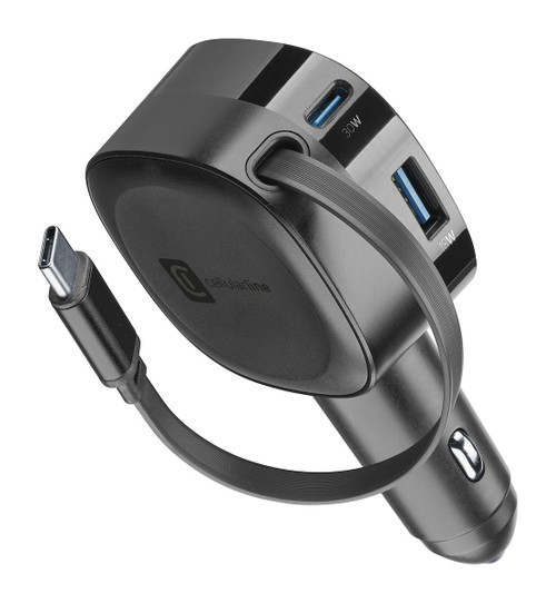 CELLULARLINE - RETRACTABLE CAR CHARGER - 2250011233