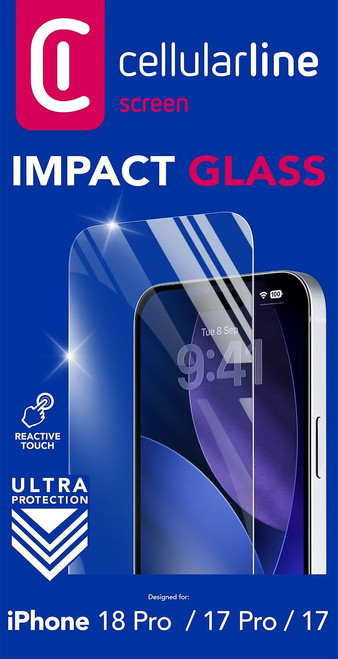 CELLULARLINE - IMPACT GLASS - IPHONE 17 / 17 PRO / 18 PRO - 2260009576