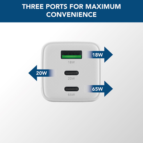 CELLULARLINE - MULTIPOWER TRIO PORT 65W - SMARTPHONE, TABLET E L - 2240021423