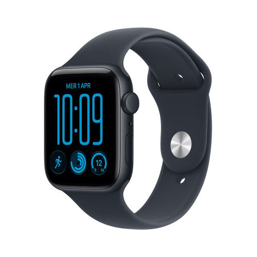 APPLE - Apple Watch SE 3 GPS, Cassa 44 mm in alluminio mezzanotte con Cinturino Sport blu marino - M/L - 2260010335