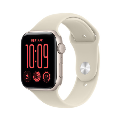 APPLE - Apple Watch SE 3 GPS, Cassa 44 mm in alluminio galassia con Cinturino Sport sabbia - M/L - 2260010337