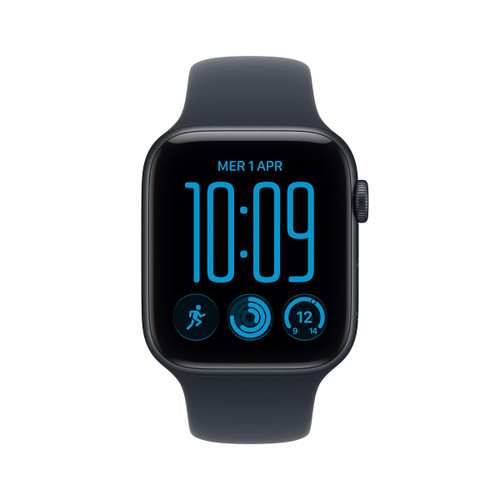 APPLE - Apple Watch SE 3 GPS, Cassa 44 mm in alluminio mezzanotte con Cinturino Sport blu marino - S/M - 2260010336