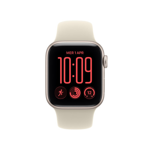 APPLE - Apple Watch SE 3 GPS, Cassa 40 mm in alluminio galassia con Cinturino Sport sabbia - S/M - 2260010334