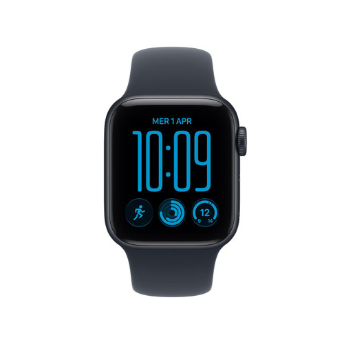 APPLE - Apple Watch SE 3 GPS, Cassa 40 mm in alluminio mezzanotte con Cinturino Sport blu marino - M/L - 2260010331
