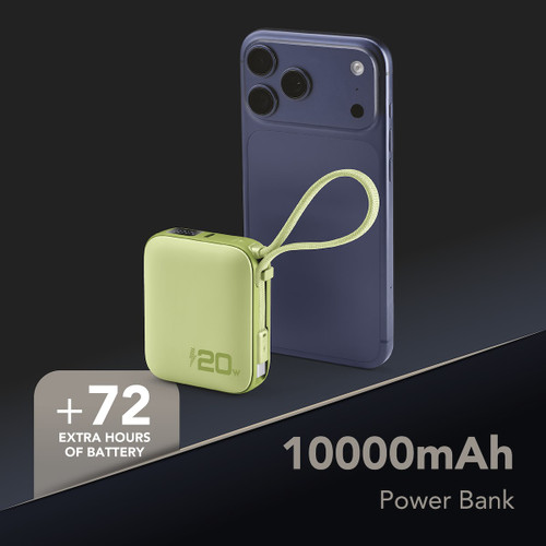 CELLULARLINE - POWER BANK POCKET 10000 MAH 20W PORTA USB-C VERDE - 2260008332