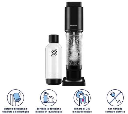 SODASTREAM - FRESH™ BLACK CON 2 BOTTIGLIE - 2260009854