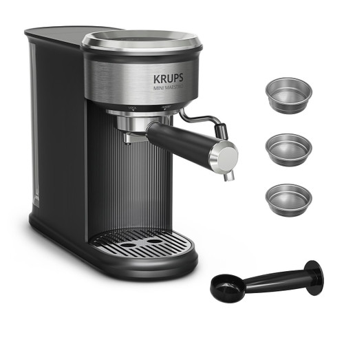 KRUPS - Mini Maestro, macchina per caffè espresso, 20 bar, ricette calde e fredde, XP350D - 2260011172