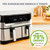 MOULINEX - Dual Easy Fry & Grill, Friggitrice Ad Aria E Grill Con Doppio Cestello, 8,3 L, 8 Programmi, Acciao Inossidabile, EZ905D - 2240019561 MOULINEX 4 | Trony.it