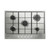 INDESIT - THP 752 IX/I 1 piano gas inox 75cm 5 fuochi griglie smaltate - 2250006956 INDESIT 0 | trony.live