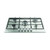INDESIT - THP 752 W/IX/I 1 piano gas inox 75cm 5 fuochi bruciatore doppia corona griglie smaltate - 2250006972 INDESIT 1 | Trony.it