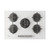 INDESIT - ING 72T/WH 1 piano gas vetro bianco 75cm 5 fuochi bruciatore doppia corona griglie in ghisa lavabili in lavastoviglie - 2250006952 INDESIT 0 | Trony.it