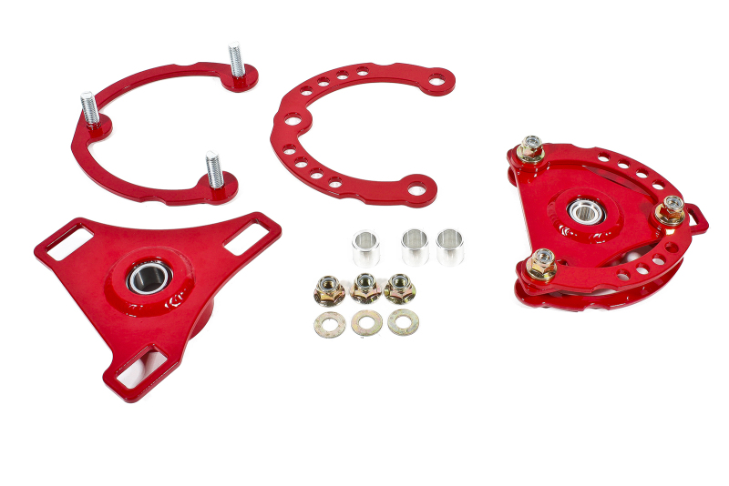 BMR 15-17 S550 Mustang Caster Camber Plates - Red - CP001R