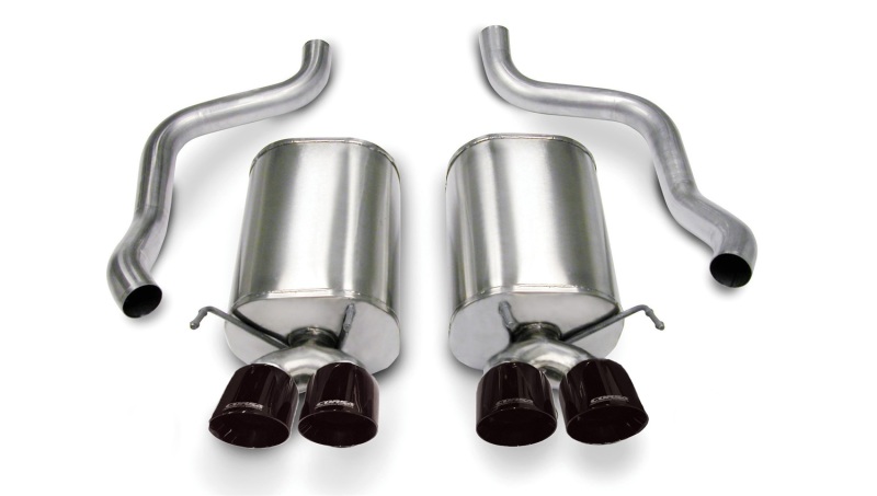 Corsa 2005-2007 Chevrolet Corvette C6 6.0L V8 Black Sport Axle-Back Exhaust - 14169BLK