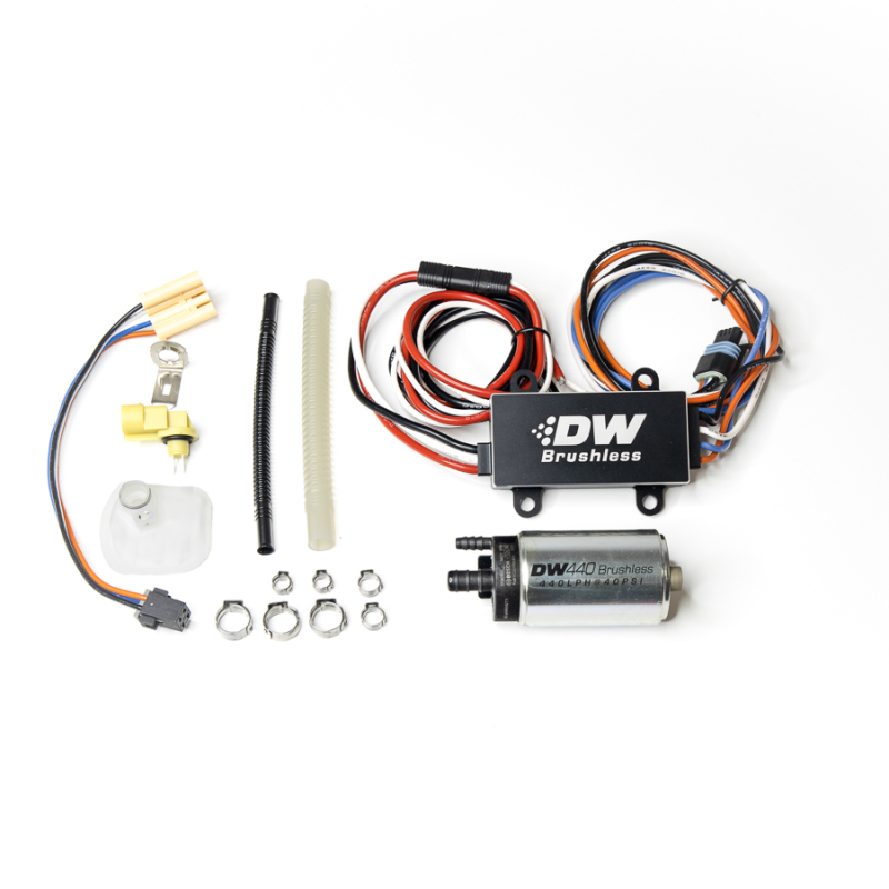DeatschWerks DW440 440lph Brushless Fuel Pump w/ PWM Controller & Install Kit 2015+ Ford Mustang GT - 9-442-C103-0906