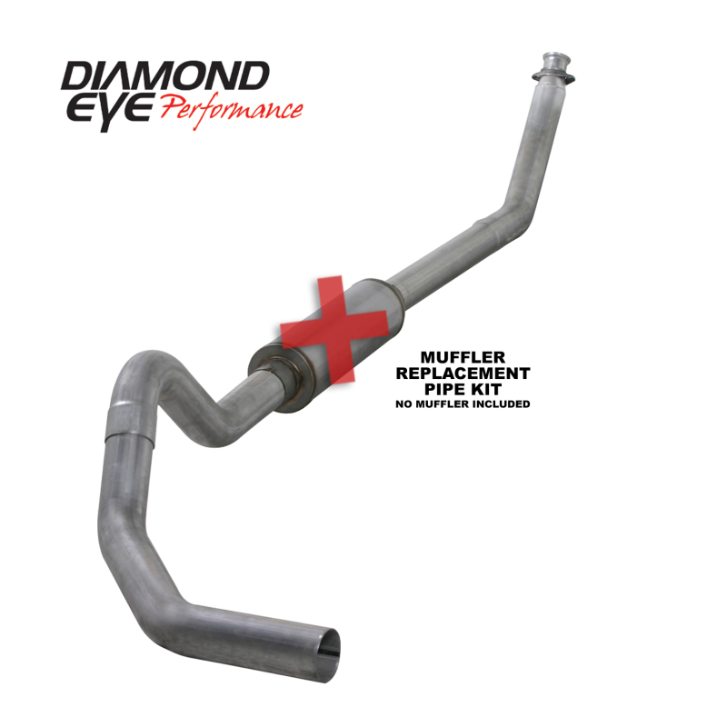 Diamond Eye KIT 4in TB HX40 DWNP 221040 SGL AL 94-02 CUMMINS 5 9L NO WARRANTY ON FITTMENT-CSTM KIT - K4212A-HX40-RP