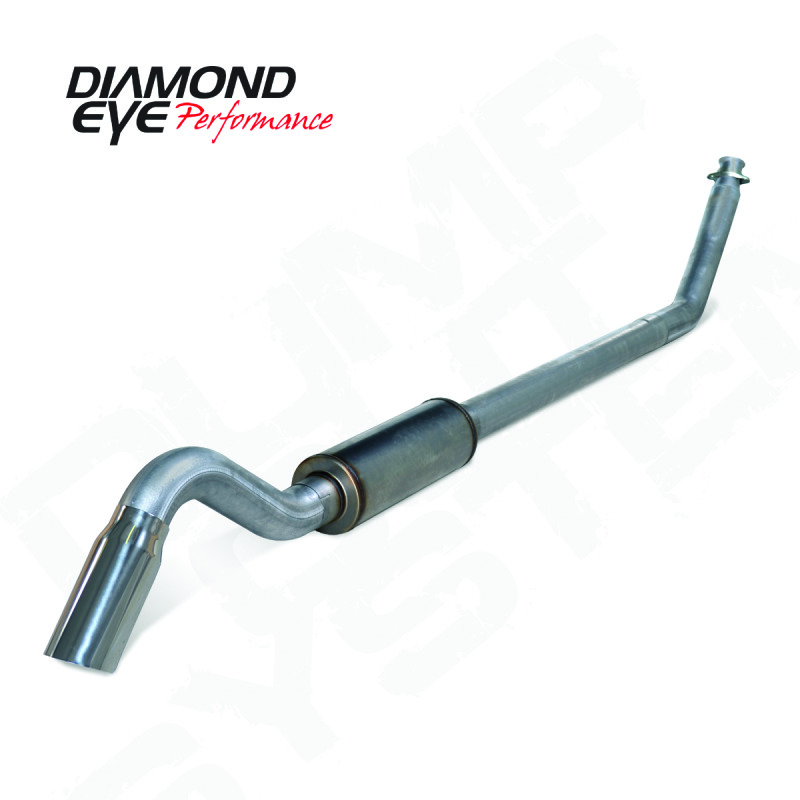 Diamond Eye 4in SS TURBO BACK SGL DUMP OUT 98.5-02 DODGE INCLUDING TIP NO MFLR - K4212S-TDRP