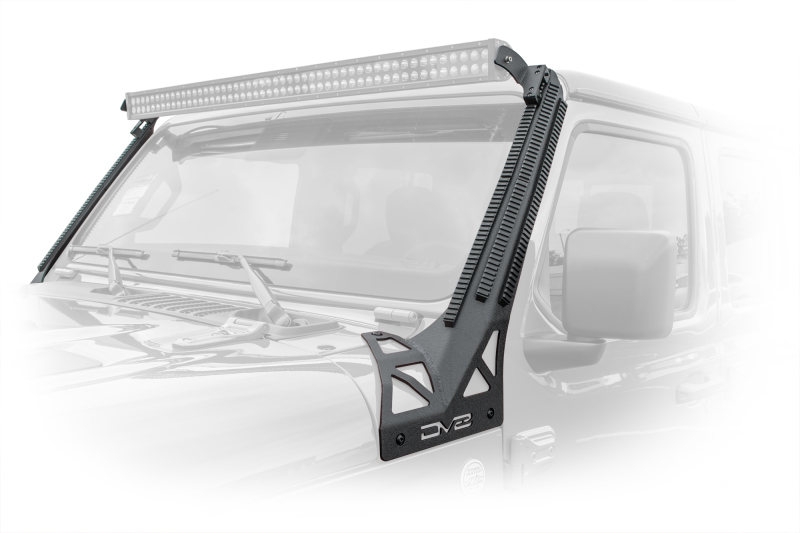 DV8 Offroad 2018+ JL/Gladiator Picatinny Rail A-Pillar Pod LED Light Mount - D-JL-190052-PIL