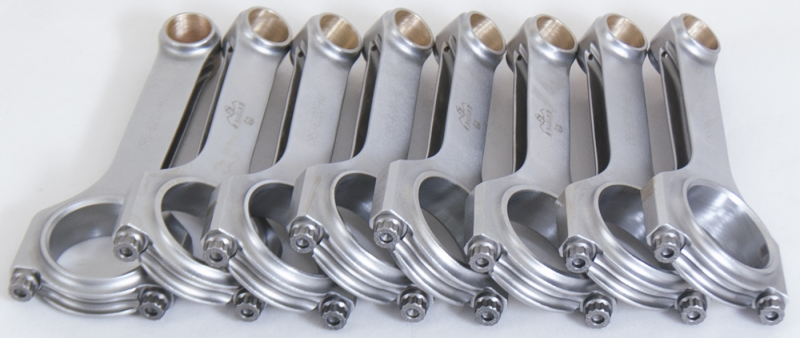 Eagle Chevrolet Small Block H-Beam Connecting Rods w/ ARP L19 Bolts (Set of 8) - CRS6200B3DL19