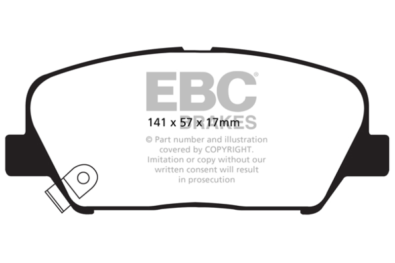 EBC 11-15 Kia Optima 2.0 Turbo Greenstuff Front Brake Pads - DP21856