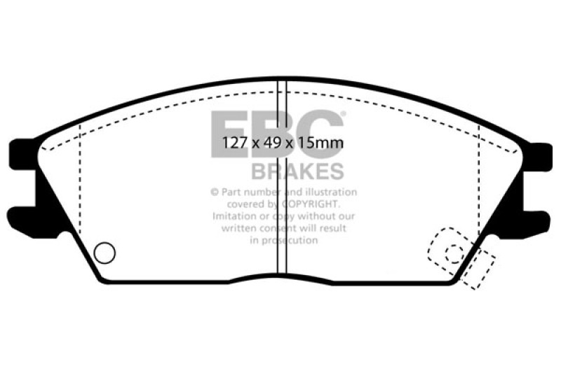 EBC 95-99 Hyundai Accent Greenstuff Front Brake Pads - DP2803