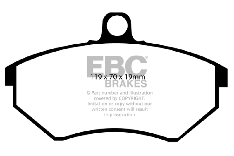 EBC 89-93 Volkswagen Corrado 1.8 Supercharged Greenstuff Front Brake Pads - DP2841/2