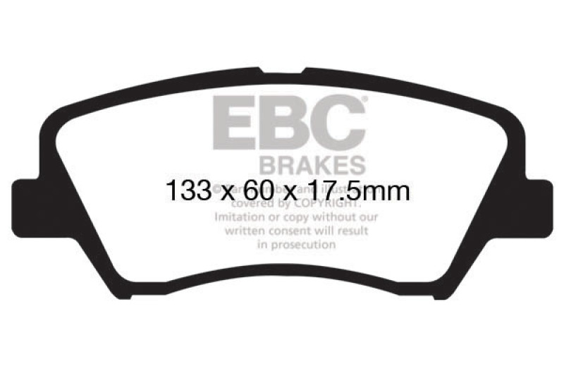 EBC 13+ Hyundai Elantra 1.8 Redstuff Front Brake Pads - DP31874C