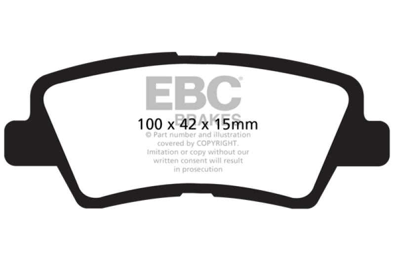 EBC 12 Hyundai Elantra 1.8 Redstuff Rear Brake Pads - DP31875C