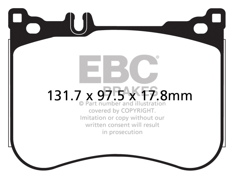 EBC 14+ Mercedes-Benz S550 4.7 Twin Turbo AMG Sport Pkg Redstuff Front Brake Pads - DP32178C