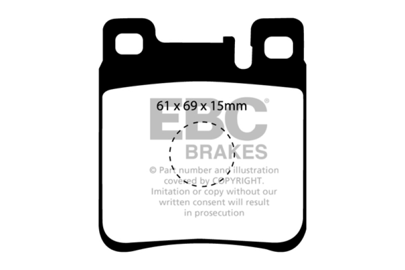 EBC 05-06 Chrysler Crossfire 3.2 SRT6 Redstuff Rear Brake Pads - DP3887C