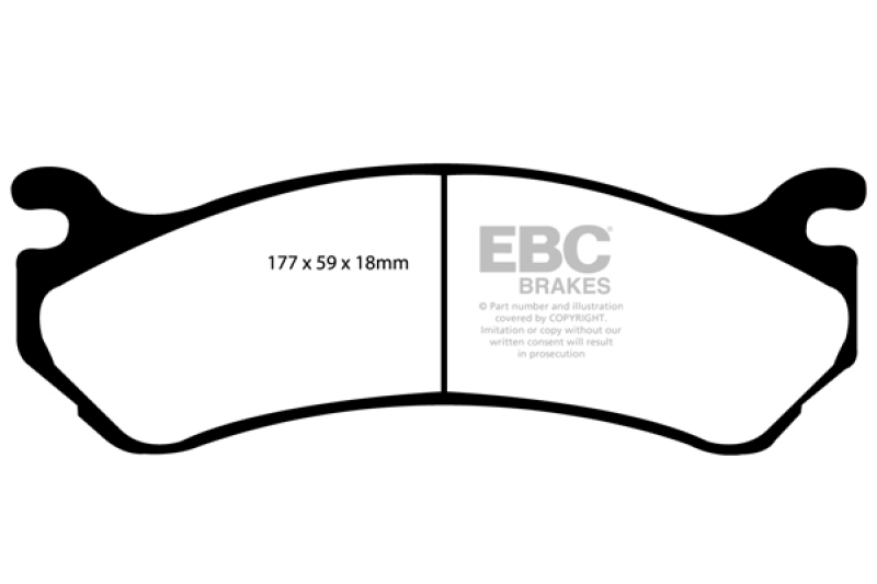 EBC 02 Cadillac Escalade 5.3 (Akebono rear caliper) Yellowstuff Front Brake Pads - DP41304R