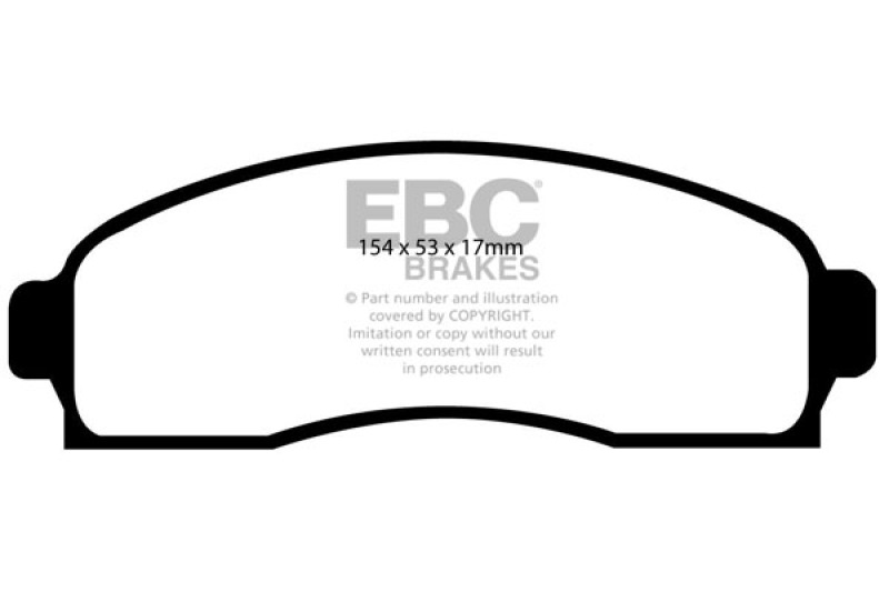 EBC 03-06 Chevrolet Equinox 3.4 Yellowstuff Front Brake Pads - DP41617R