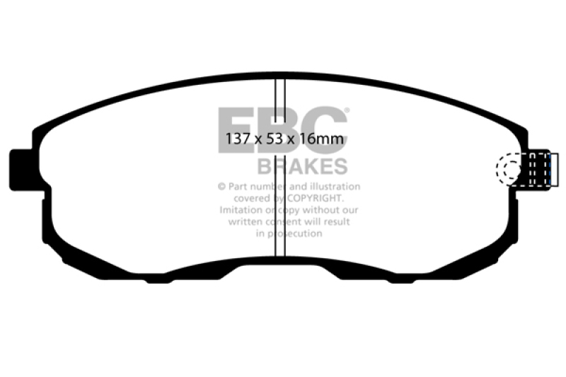 EBC 02-03 Infiniti G20 2.0 Yellowstuff Front Brake Pads - DP41636R