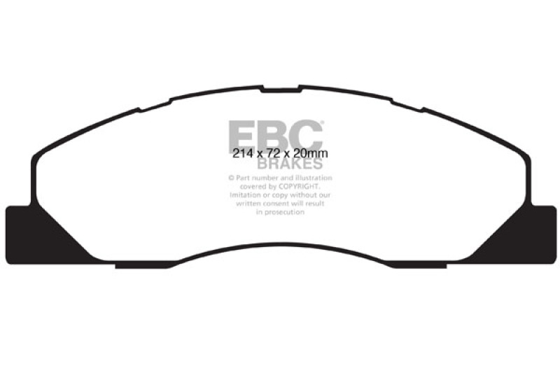 EBC 09-11 Dodge Ram 2500 Pick-up 5.7 2WD/4WD Yellowstuff Front Brake Pads - DP41847R