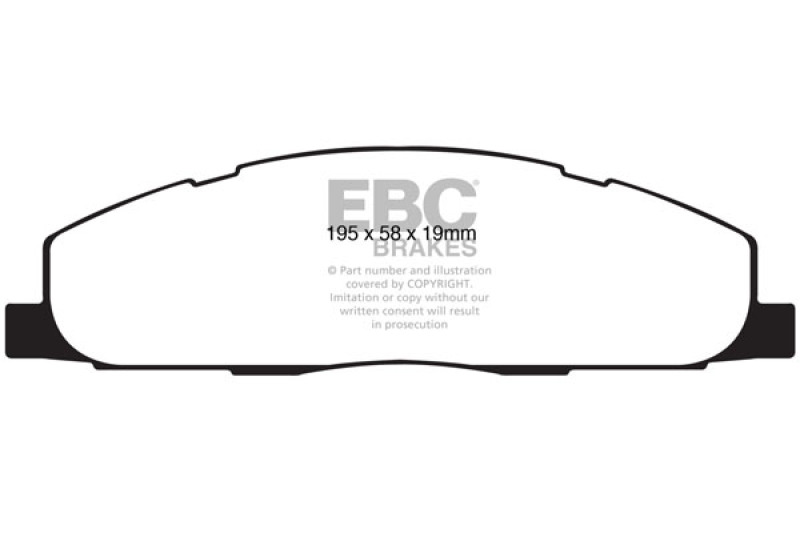 EBC 09-11 Dodge Ram 2500 Pick-up 5.7 2WD/4WD Yellowstuff Rear Brake Pads - DP41848R