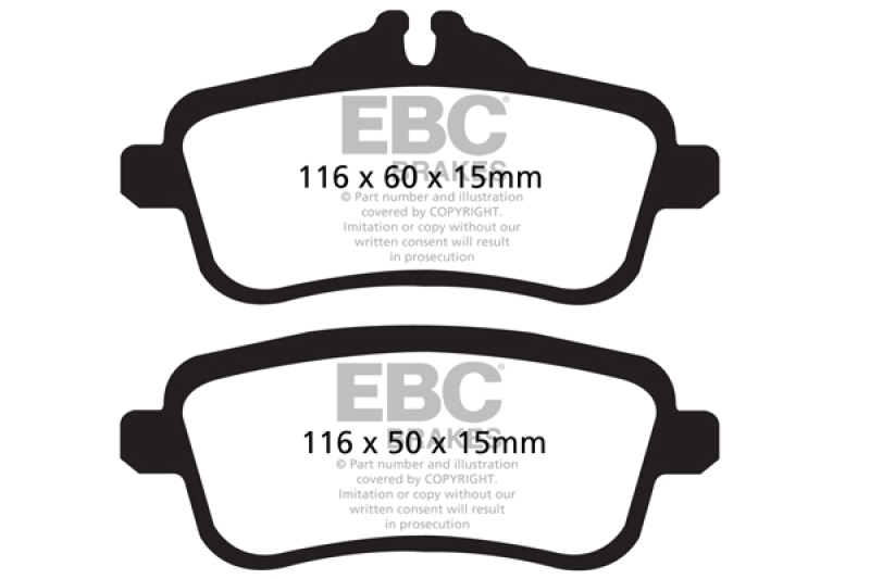 EBC 14+ Mercedes-Benz CLA45 AMG 2.0 Turbo Yellowstuff Rear Brake Pads - DP42137R