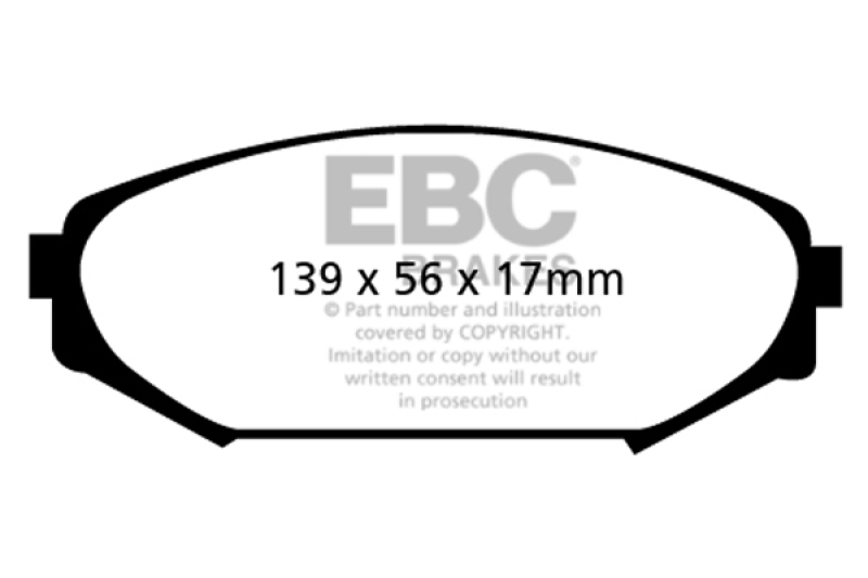 EBC 00-02 Acura MDX 3.5 Greenstuff Front Brake Pads - DP61311