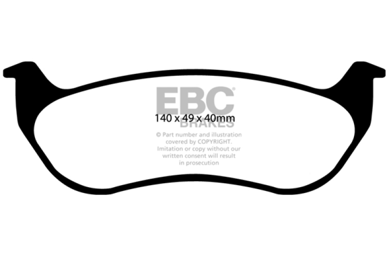 EBC 02-07 Jeep Liberty 2.4 Extra Duty Rear Brake Pads - ED91673