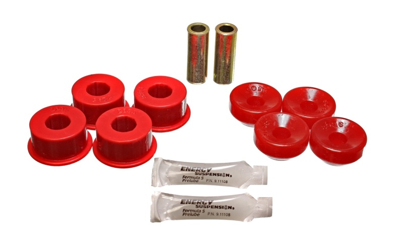 Energy Suspension 90-97 Honda Accord/Odyssey / 92-01 Prelude Red Front Shock Upper and Lower Bushing - 16.8106R