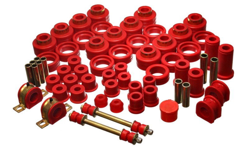 Energy Suspension 92-97 Chevy Suburban 4WD Red Hyper-flex Master Bushing Set - 3.18127R